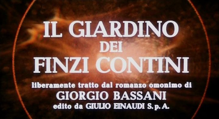 Title screen of Il giardino dei Finzi Contini