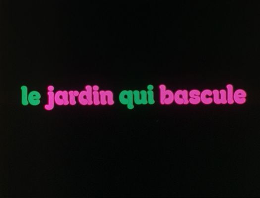 Title screen of Le jardin qui bascule