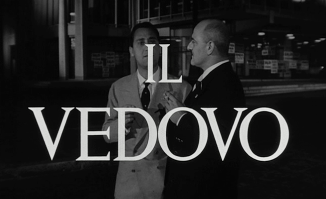 Title screen of Il vedovo