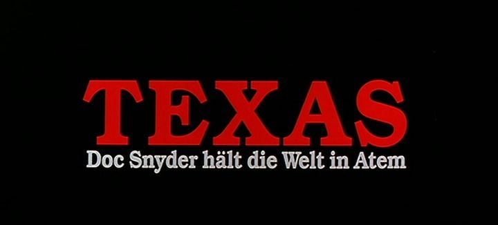 Title screen of Texas - Doc Snyder hält die Welt in Atem