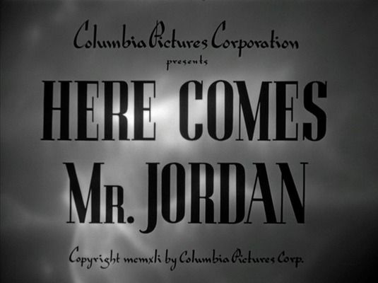 Title screen of Here Comes Mr. Jordan