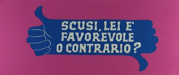 Title screen of Scusi, lei è favorevole o contrario?