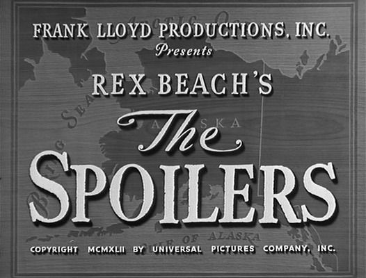 Title screen of The Spoilers
