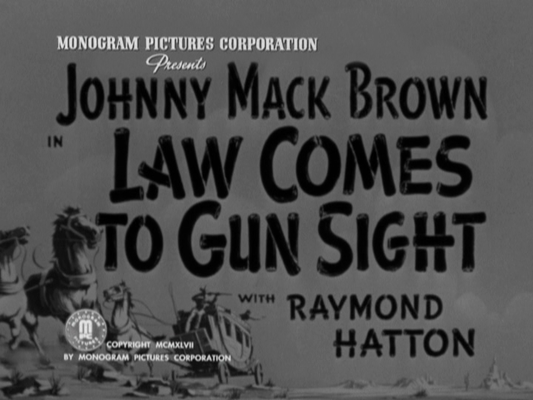 Title screen of The Law Comes to Gunsight