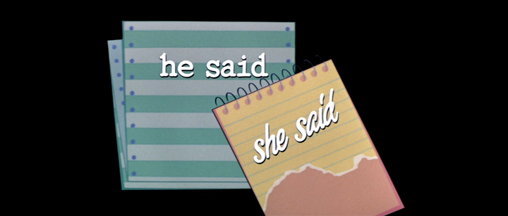 Title screen of He Said, She Said