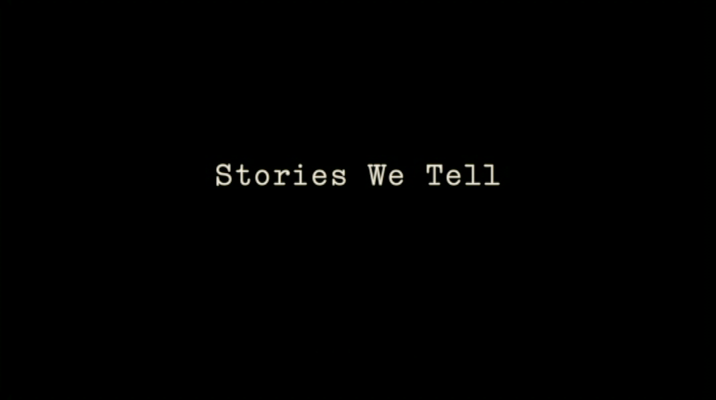 Title screen of Stories We Tell
