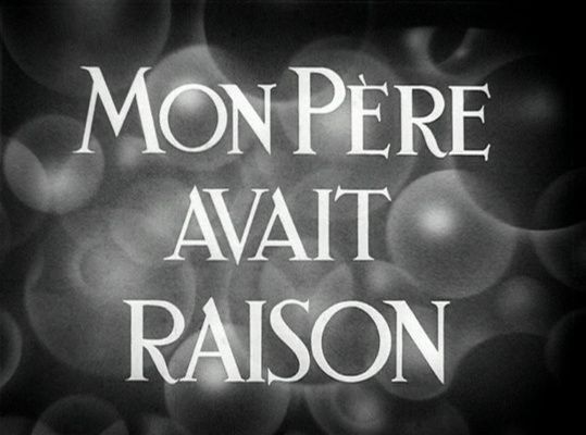 Title screen of Mon père avait raison