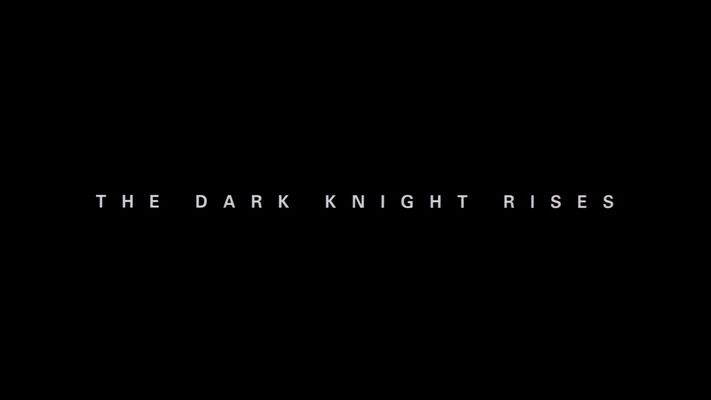 Title screen of The Dark Knight Rises