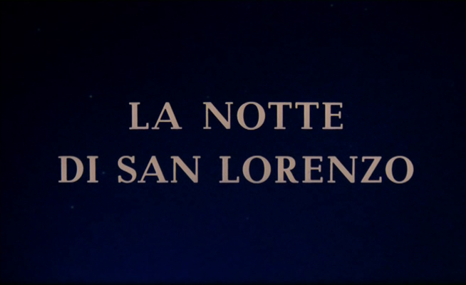 Title screen of La notte di San Lorenzo