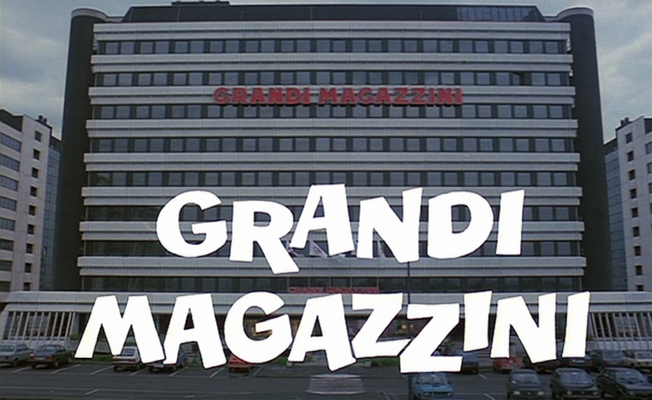 Title screen of Grandi magazzini