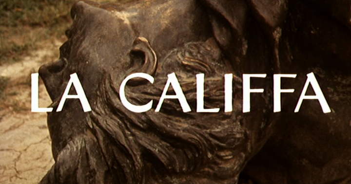 Title screen of La califfa