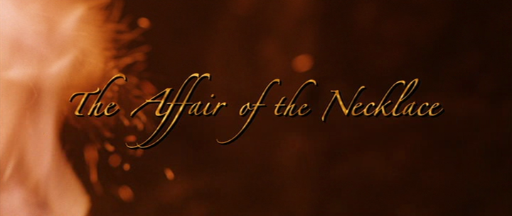 Title screen of The Affair of the Necklace
