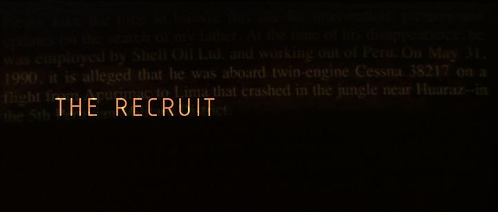 Title screen of The Recruit