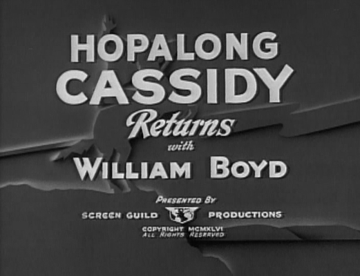 Title screen of Hopalong Cassidy Returns