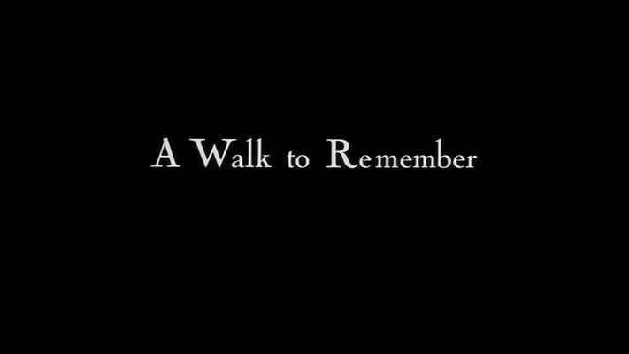Title screen of A Walk to Remember