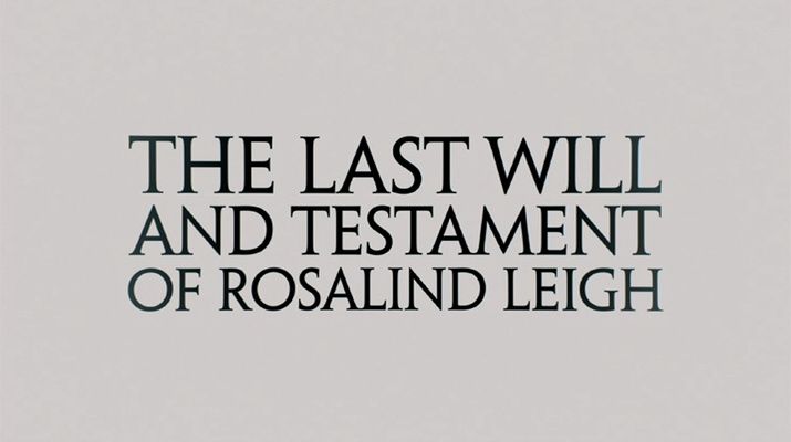 Title screen of The Last Will and Testament of Rosalind Leigh
