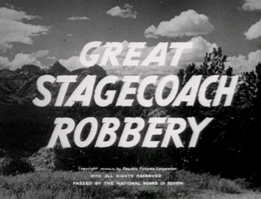 Title screen of Great Stagecoach Robbery