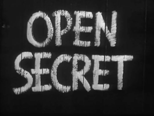 Title screen of Open Secret