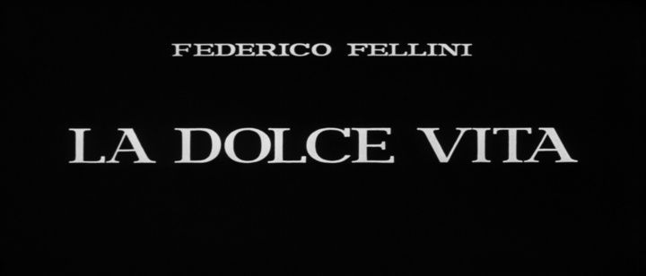 Title screen of La dolce vita