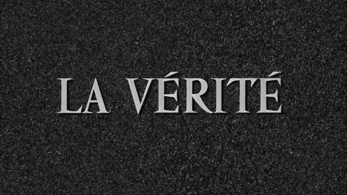 Title screen of La vérité