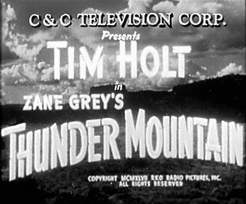 Title screen of Thunder Mountain