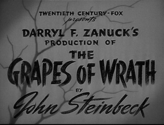 Title screen of The Grapes of Wrath