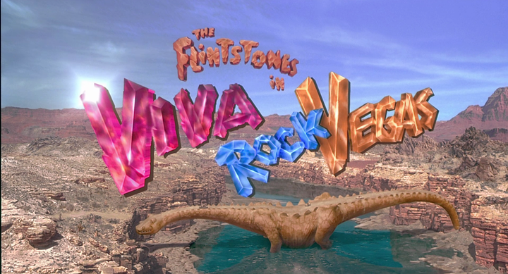 Title screen of The Flintstones in Viva Rock Vegas