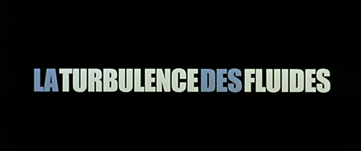 Title screen of La turbulence des fluides