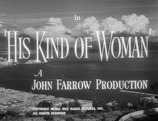 Title screen of His Kind of Woman