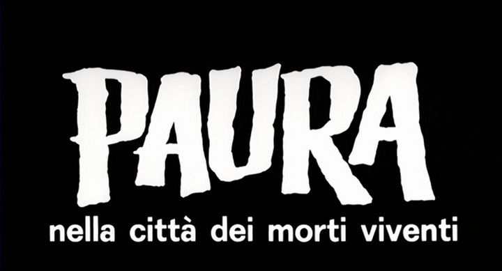 Title screen of Paura nella città dei morti viventi