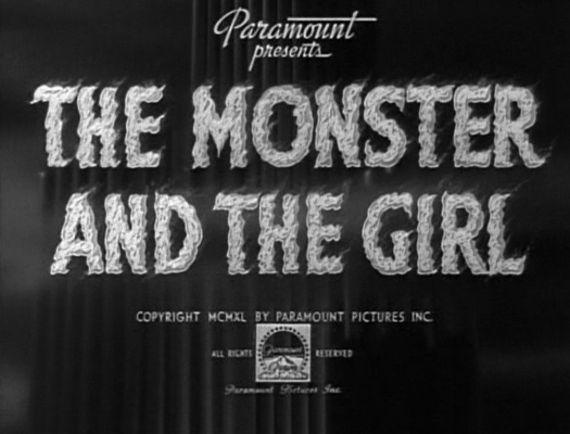 Title screen of The Monster and the Girl