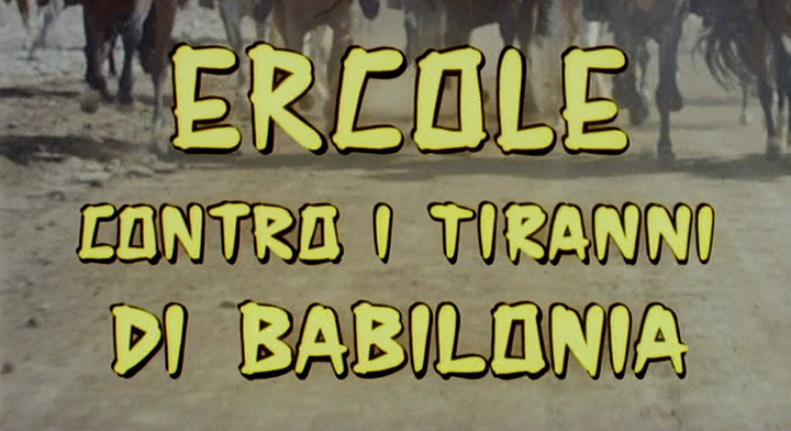 Title screen of Ercole contro i tiranni di Babilonia