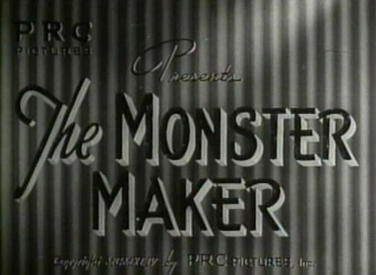 Title screen of The Monster Maker