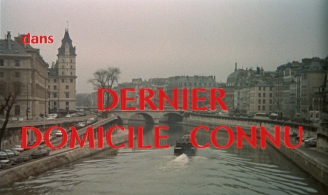 Title screen of Dernier domicile connu