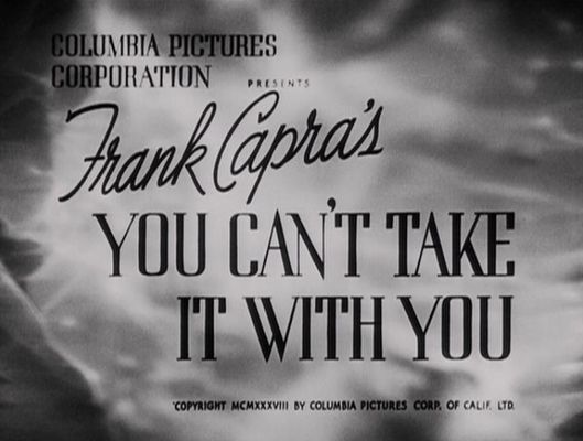 Title screen of You Can't Take It with You