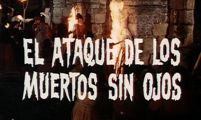 Title screen of El ataque de los muertos sin ojos