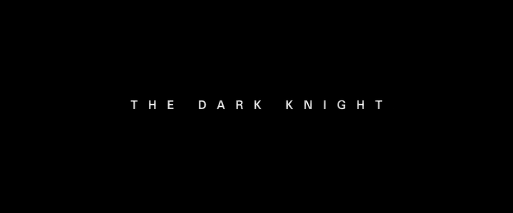 Title screen of The Dark Knight
