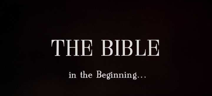 Title screen of The Bible: In the Beginning...