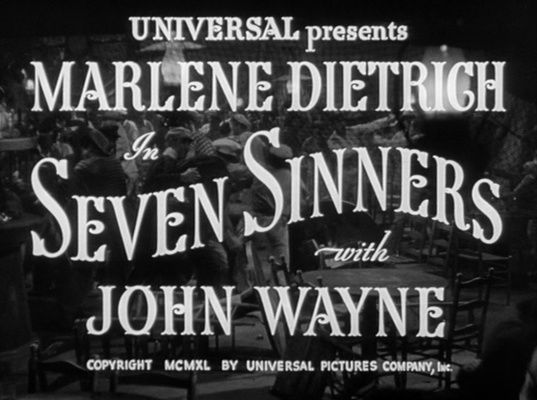 Title screen of Seven Sinners