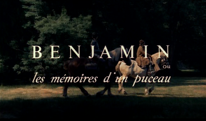 Title screen of Benjamin ou Les mémoires d'un puceau
