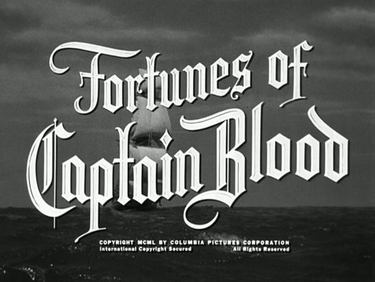 Title screen of Fortunes of Captain Blood