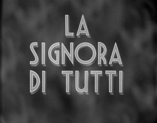 Title screen of La signora di tutti