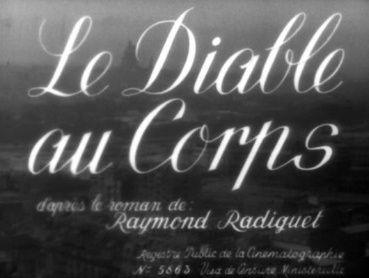 Title screen of Le diable au corps