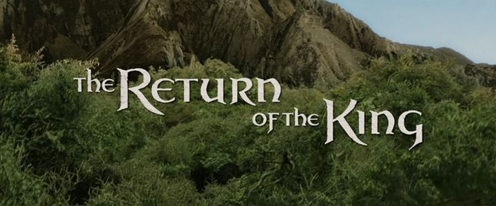 Title screen of The Lord of the Rings: The Return of the King