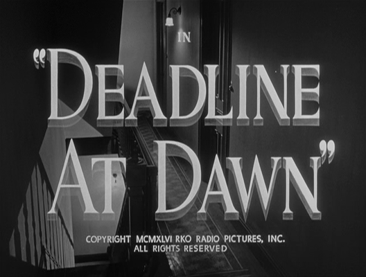Title screen of Deadline at Dawn