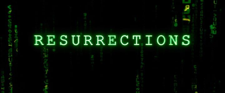 Title screen of The Matrix Resurrections
