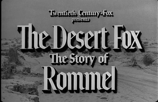 Title screen of The Desert Fox: The Story of Rommel