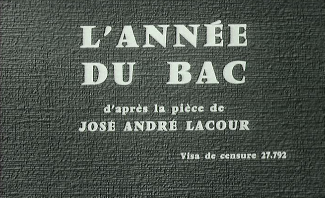 Title screen of L'année du bac