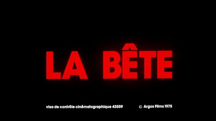 Title screen of La bête