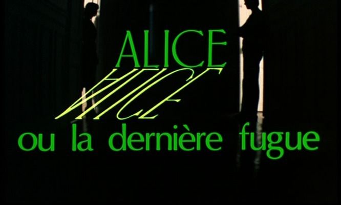 Title screen of Alice ou la dernière fugue